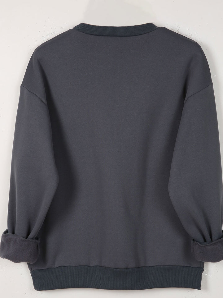 INES - ELEGANT RETRO HEART SWEATER
