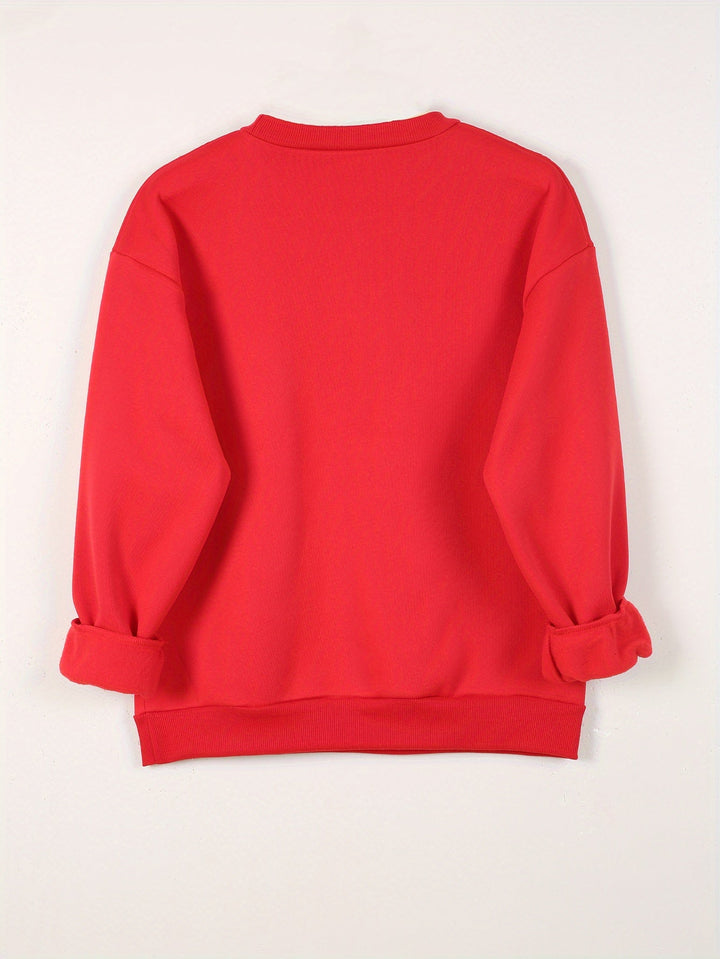 INES - ELEGANT RETRO HEART SWEATER