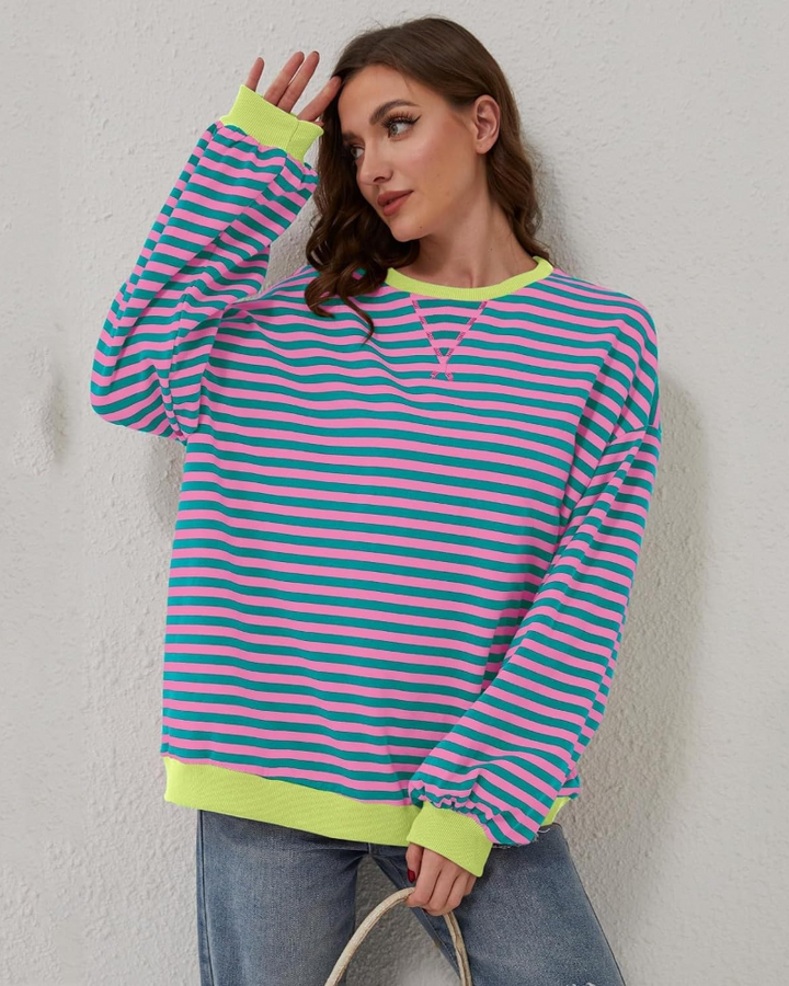 Daniela - Oversized Striped Long Sleeve Jumper