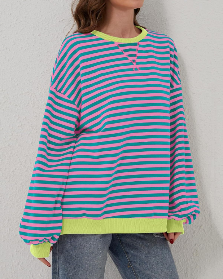 Daniela - Oversized Striped Long Sleeve Jumper
