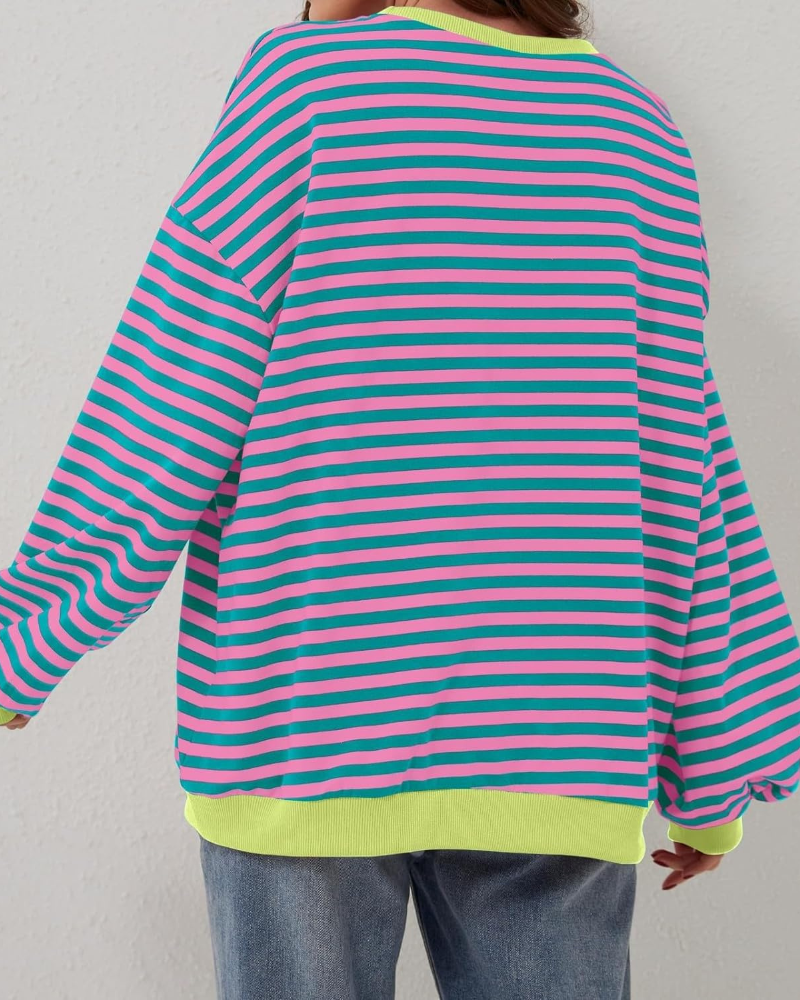 Daniela - Oversized Striped Long Sleeve Jumper