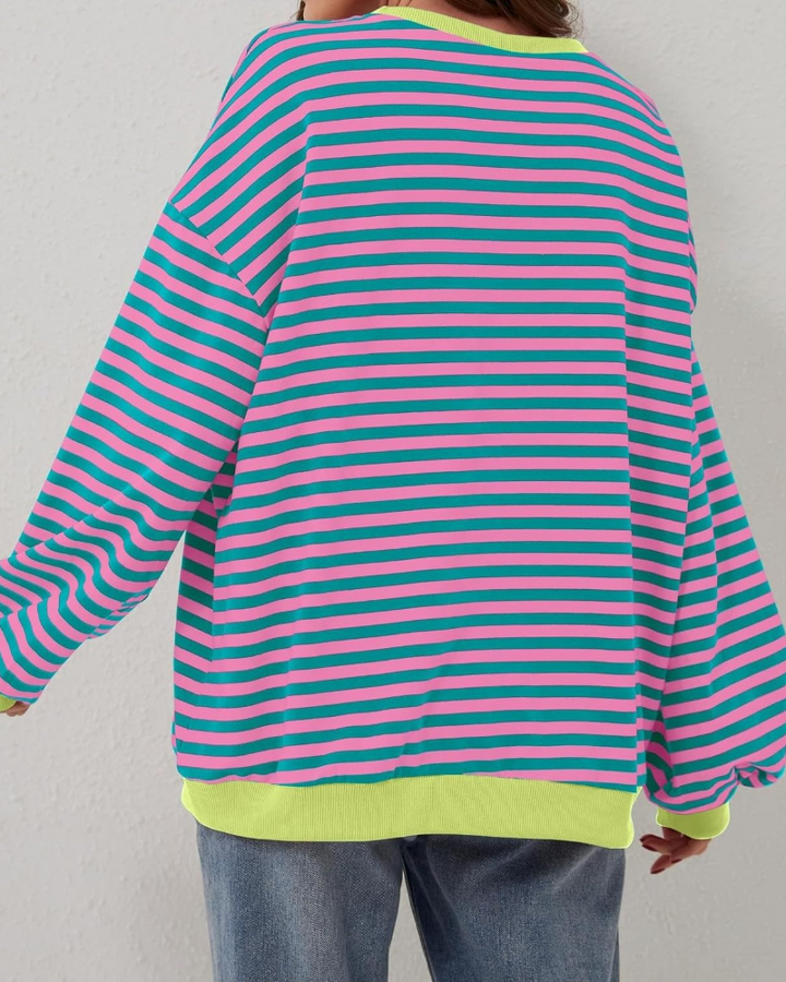 Daniela - Oversized Striped Long Sleeve Jumper