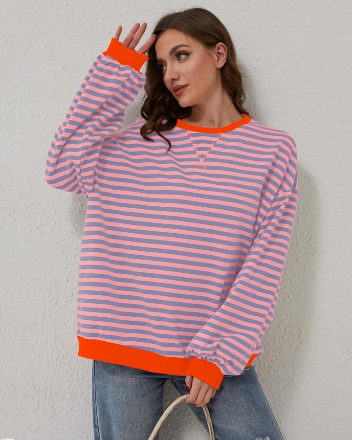Daniela - Oversized Striped Long Sleeve Jumper