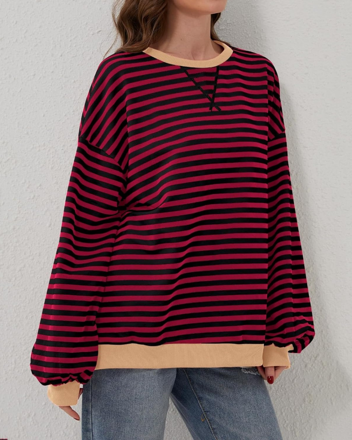 Daniela - Oversized Striped Long Sleeve Jumper