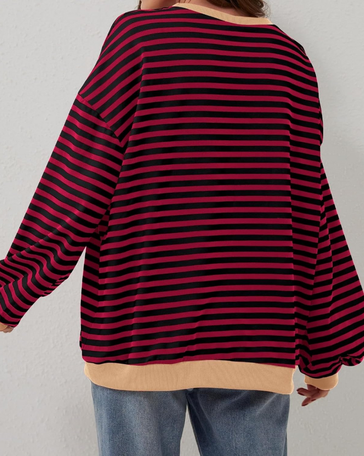 Daniela - Oversized Striped Long Sleeve Jumper