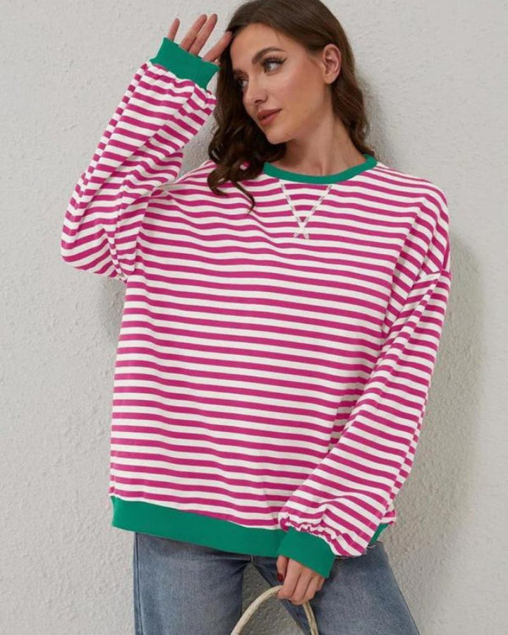 Daniela - Oversized Striped Long Sleeve Jumper
