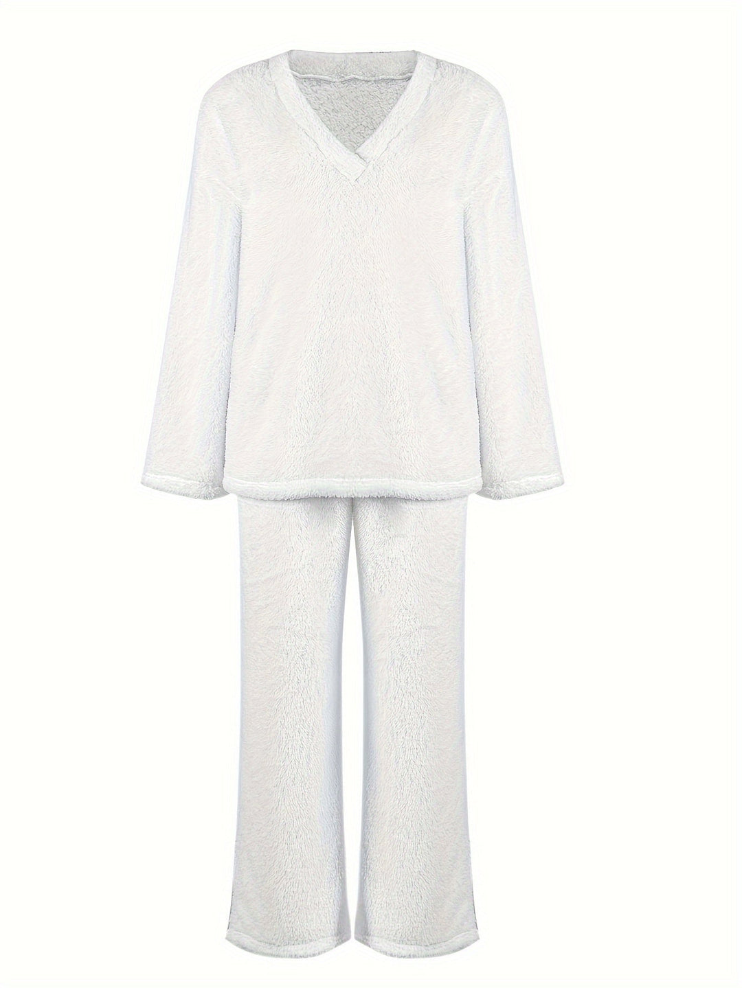 Melita - Cozy Elegant Women's V-Neck Set