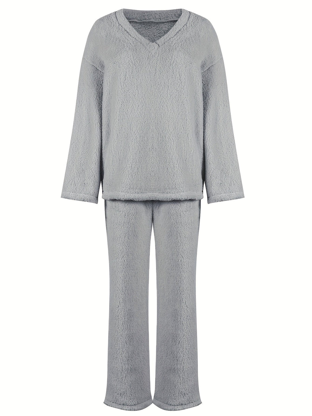 Melita - Cozy Elegant Women's V-Neck Set