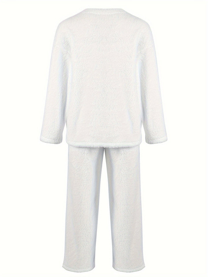 Melita - Cozy Elegant Women's V-Neck Set
